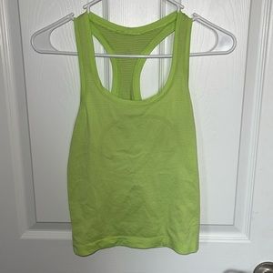 Lululemon Swiftly Tech Run Cropped Tank Lime Green 2